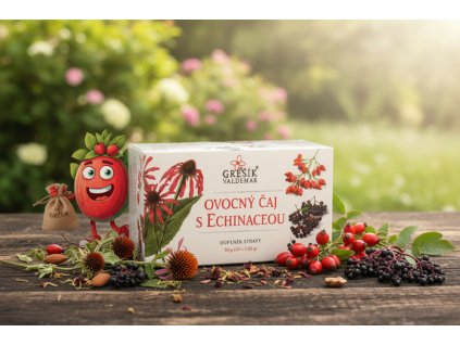 Ovocný čaj s echinaceou 20 n.s. přebal GREŠÍK