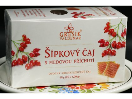 Šípkový čaj s medovou příchutí 20 n.s. přebal GREŠÍK Ovocný čaj ebyliny.cz