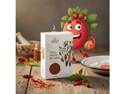 Chilli drcené bez jader 50 g GREŠÍK Dobré koření