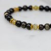 ZLATÝ OBSIDIÁN X ŽLUTÝ APATIT NÁRAMEK S DEKORACÍ (UNISEX) 6