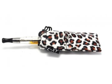 Pouzdro na eGo baterie - leopard s karabinou kožené