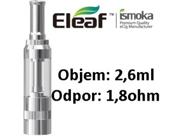 iSmoka-Eleaf GS16 clearomizer 1,8ohm 2,6ml Silver
