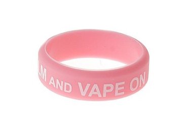 Dekorativní kroužek velký ( keep calm and vape on ) Pink+W