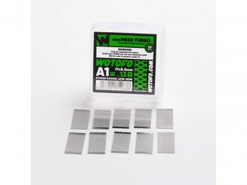 22262 authentic wotofo nexmesh turbo a1 prebuilt wire mesh sheet for profile 15 rda silver 013ohm 10 pcs