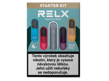 relx essential elektronicka cigareta 350mah black starter kit