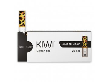 kiwi cotton filter tips 20 pcs amber head