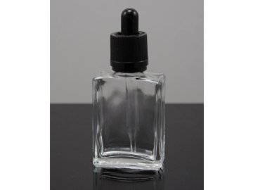 Lahev hranatá průhledná SKLO 30ml s kapátkem