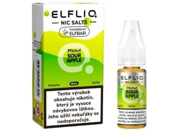liquid elfliq nic salt sour apple 10ml 10mg cz