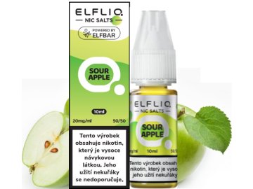 liquid elfliq nic salt sour apple 10ml 20mg 1