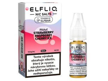 liquid elfliq nic salt strawberry raspberry cherry ice 10ml 10mg cz