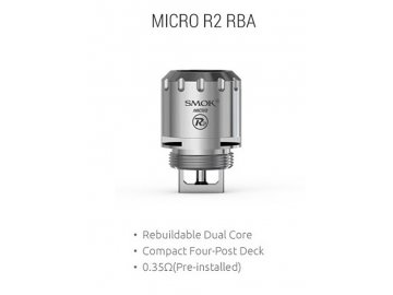 SMOK Micro R2 RBA Dual Coil hlava