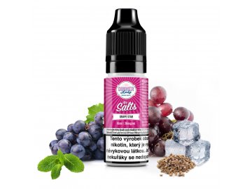 dinnerlady salts lifestyle menthol grape star 10ml 20mg bottle cz