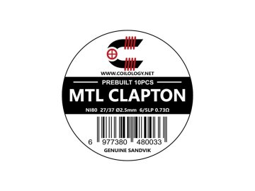 0017626 coilology mtl clapton sandvik ni80 2737 25mm 65lp 073ohm 10pcs 1000