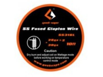 GeekVape Fused Clapton SS316 Tape Wire 10ft - 2x26GA/30GA