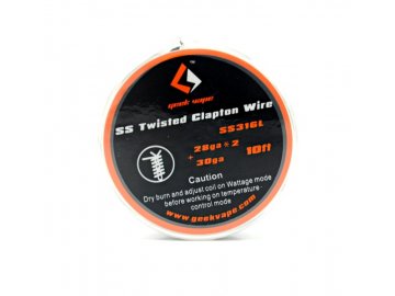 GeekVape Twisted Clapton SS316 Tape Wire 10ft -  28GAx2/30GA