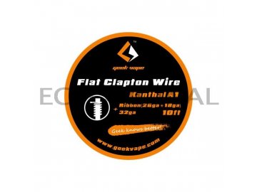 GeekVape Kanthal A1 Flat Clapton Wire 10ft - Ribbon (26GA+18GA) + 32GA