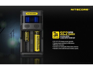 Nitecore SC2 - inteligentní nabíječka - 2 sloty