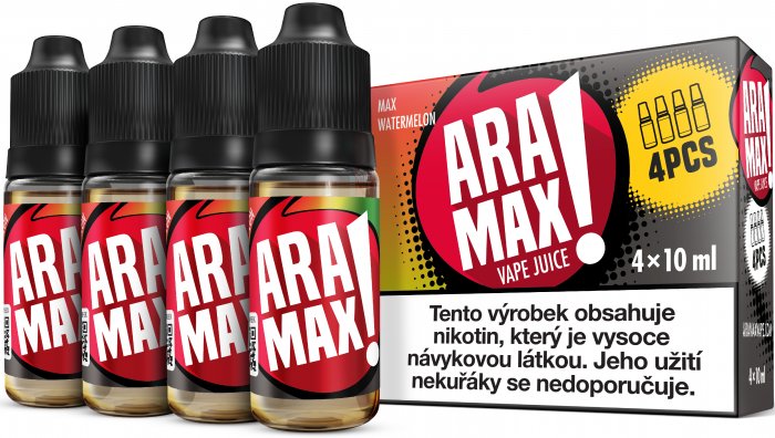 Vodní meloun / Max Watermelon - Aramax liquid - 4x10ml Množství: 4x10ml, Množství nikotinu: 12mg