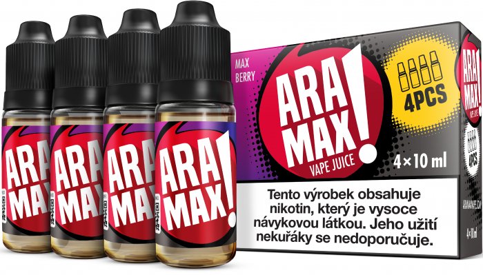 Lesní ovoce / Max Berry - Aramax liquid - 4x10ml Množství: 4x10ml, Množství nikotinu: 3mg