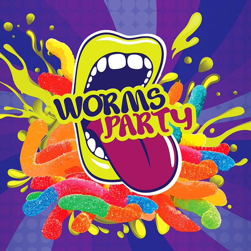 Big Mouth USA Worms Party (Kyselé želé bonbony) - příchuť Big Mouth Množství: 10ml