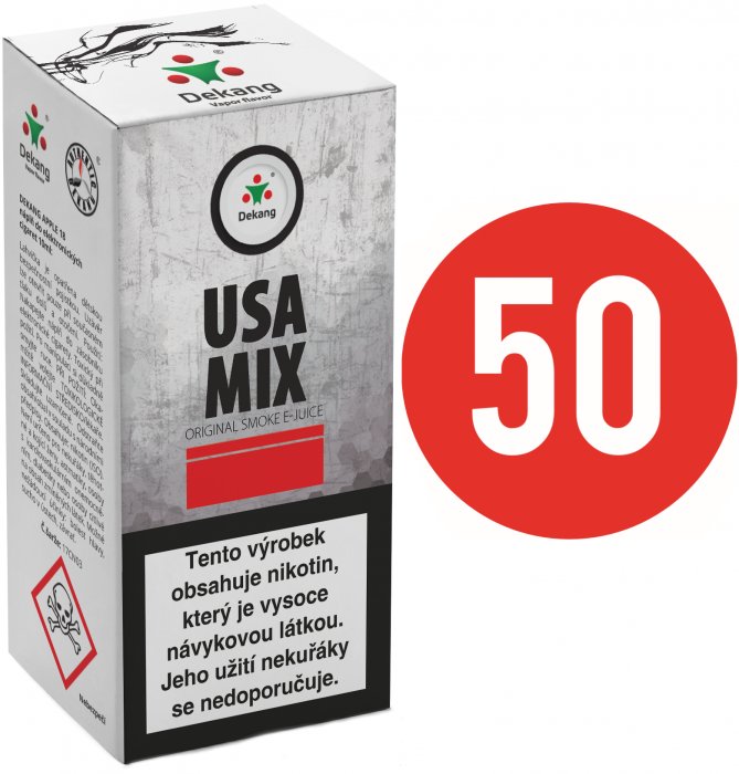 USA mix - Dekang fifty náplň do e-cigarety Množství: 10ml, Množství nikotinu: 11mg