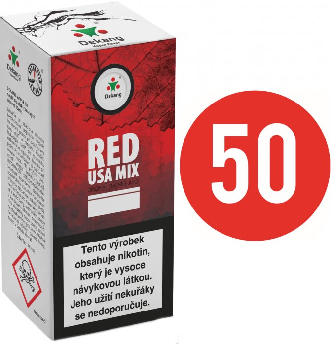 Red usa mix - Dekang fifty náplň do e-cigarety Množství: 10ml, Množství nikotinu: 18mg