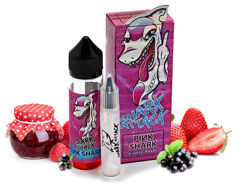 Pink Shark (Jahodovo-malinový mix s rybízem) - Příchuť Imperia Shark Attack Množství: 10ml