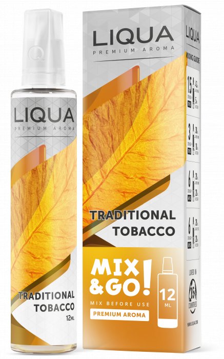 Liqua - Ritchy Traditional Tobacco - Příchuť Liqua Mix&Go 12ml Shake & Vape Množství: 12ml