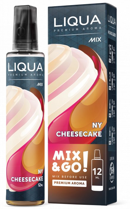 Liqua - Ritchy NY Cheesecake - Příchuť Liqua Mix&Go 12ml Shake & Vape Množství: 12ml