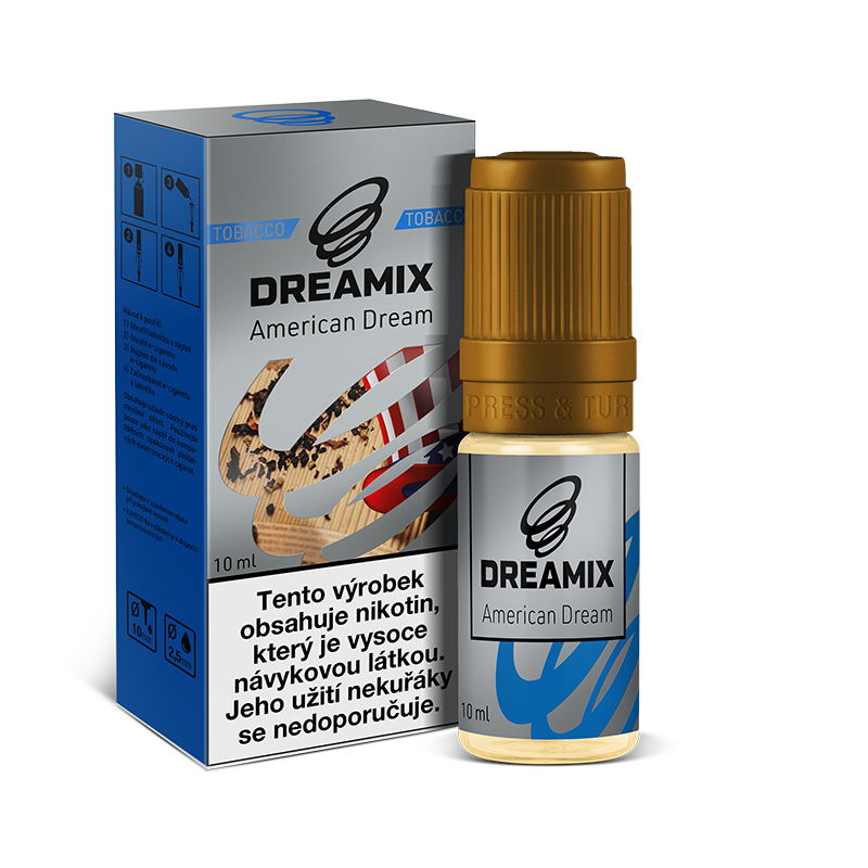 Dreamix (CZ) Dreamix - Americký tabák (American Dream) - liquid - 10ml Množství: 10ml, Množství nikotinu: 3mg