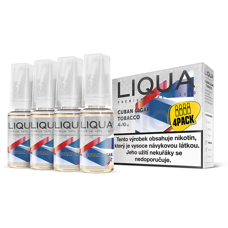 Liqua - Ritchy Kubánský doutník - Cuban Cigar Tobacco - LIQUA 4-Pack Množství: 4x10ml, Množství nikotinu: 6mg