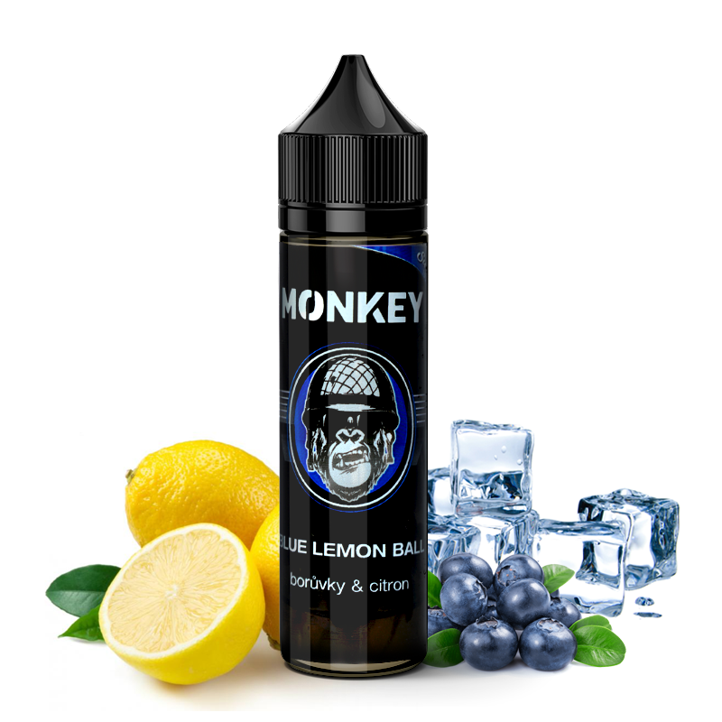 Monkey Liquid (CZ) Blue Lemon Ball (Borůvky a ledový citron) - Příchuť Monkey Shake & Vape Množství: 12ml