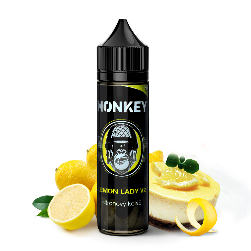 Monkey Liquid (CZ) Lemon Lady V2 (Citronový koláč) - Příchuť Monkey Shake & Vape Množství: 12ml