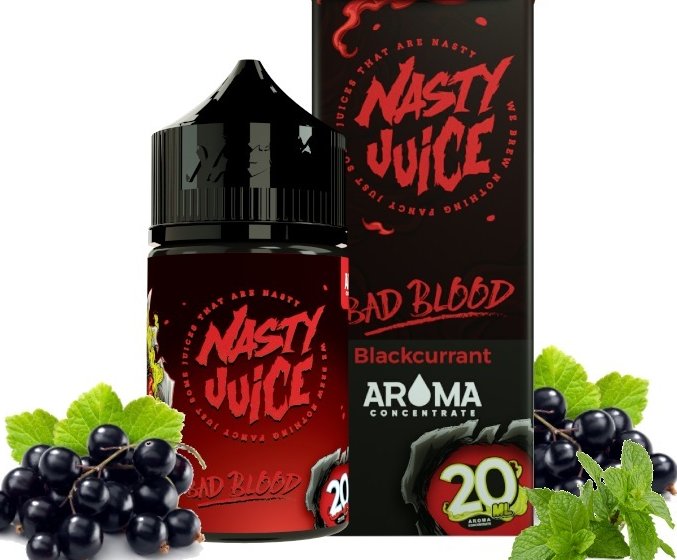 Bad Blood (Černý rybíz) - Příchuť Nasty Juice - Double Fruity Shake & Vape 20ML Kategorie: 20ml