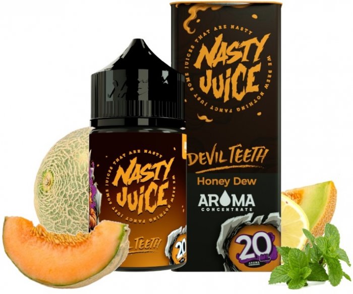Devil Teeth (Cukrový meloun s citronem a mátou) - Příchuť Nasty Juice - Double Fruity Shake & Vape 20ML Kategorie: 20ml