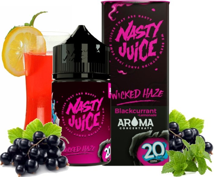 Wicked Haze (Limonáda z černého rybízu) - Příchuť Nasty Juice - Double Fruity Shake & Vape 20ML Kategorie: 20ml