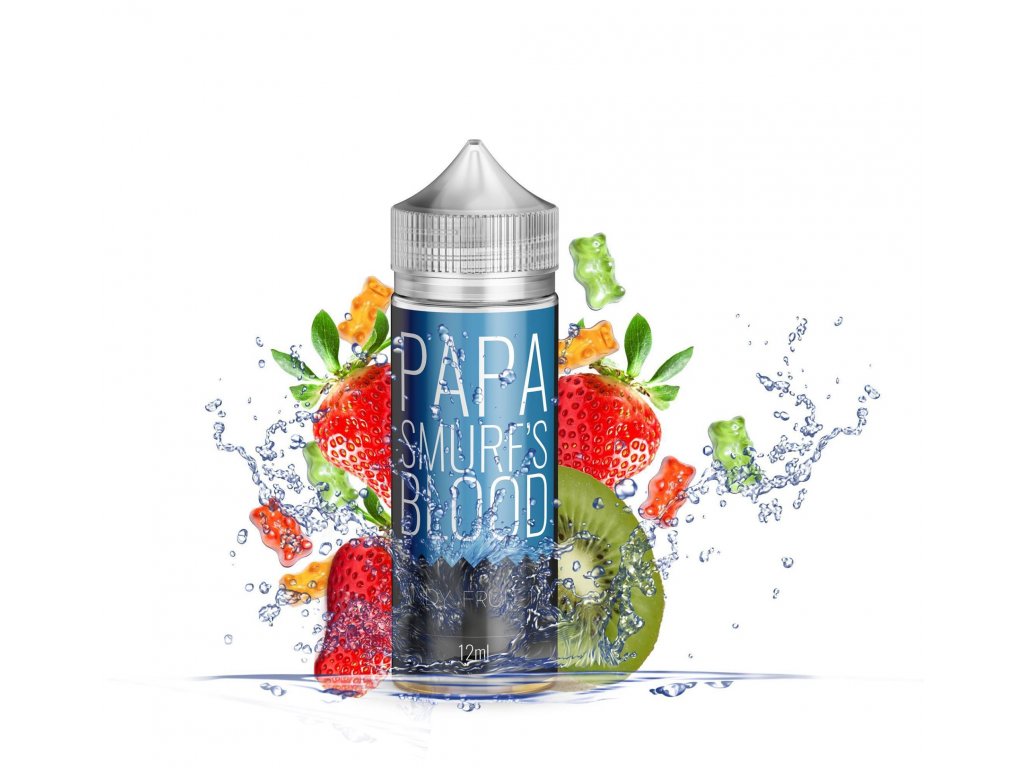 Infamous (Chorvatsko) Papa Smurf´s Blood (jahody, kiwi a gumoví medvídci) - Příchuť SNV Infamous Originals 12ML Kategorie: 12ml