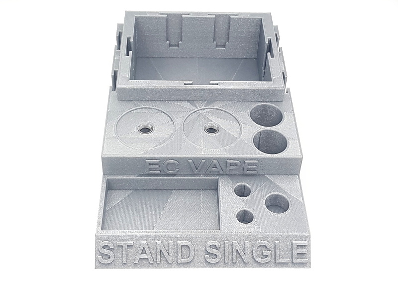 EC-ORIGINAL Stolní stojánek s t-drážkou EC-VAPE STAND SINGLE Barva: Stříbrná s třpytkami