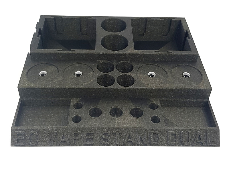 EC-ORIGINAL Stolní stojánek s t-drážkou EC-VAPE STAND DUAL Barva: Černá s třpytkami