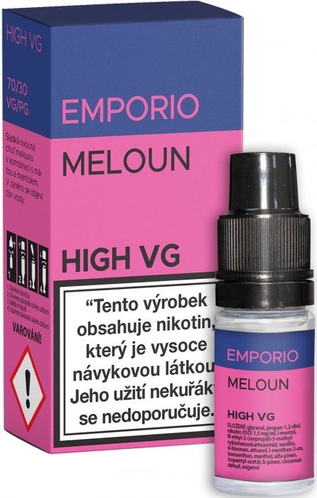 IMPERIA Meloun - E-liquid Emporio High VG 10ml Množství: 10ml, Množství nikotinu: 0mg