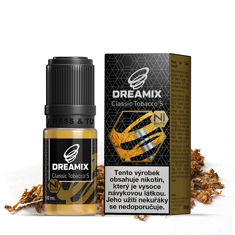 Vitastyle (CZ) Klasický tabák (Classic Tobacco'S) Dreamix SALT (50PG/50VG) 10ml Množství: 10ml, Množství nikotinu: 10mg