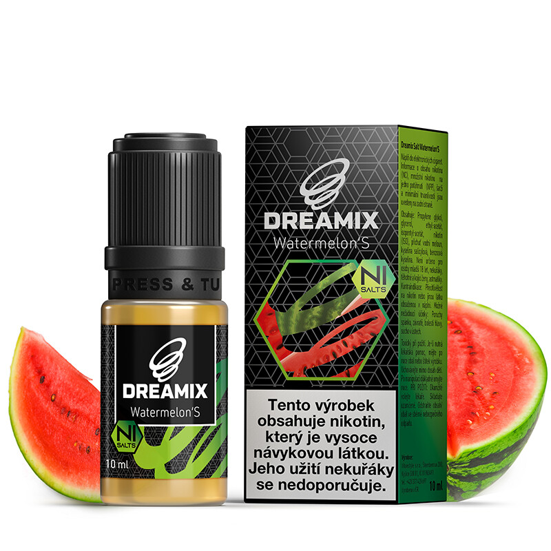 Vitastyle (CZ) Vodní meloun (Watermelon'S) Dreamix SALT (50PG/50VG) 10ml Množství: 10ml, Množství nikotinu: 20mg