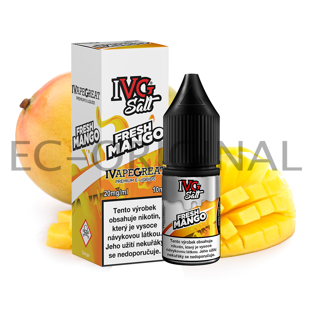 I VG (UK) Čerstvé mango (Fresh Mango) - IVG Salt (50PG/50VG) 10ml Množství: 10ml, Množství nikotinu: 20mg