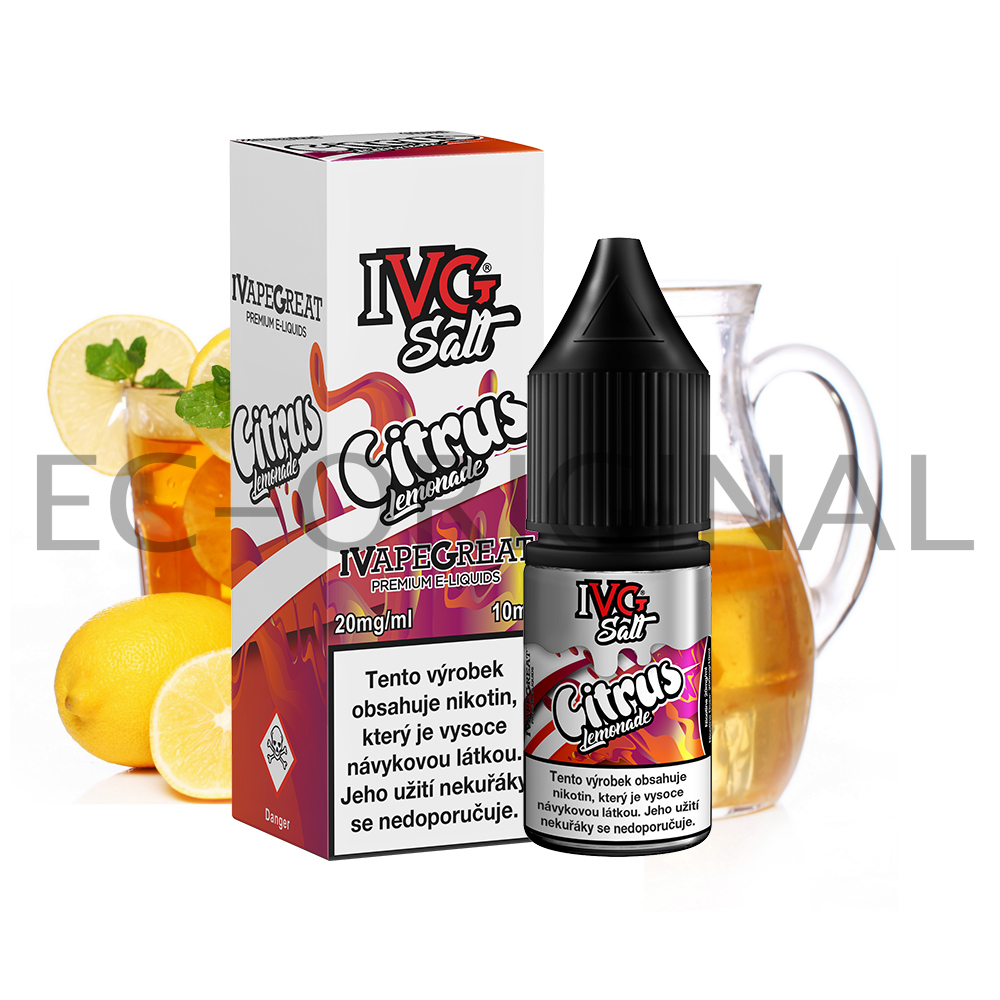 I VG (UK) Citrusová limonáda (Citrus Lemonade) - IVG Salt (50PG/50VG) 10ml Množství: 10ml, Množství nikotinu: 20mg