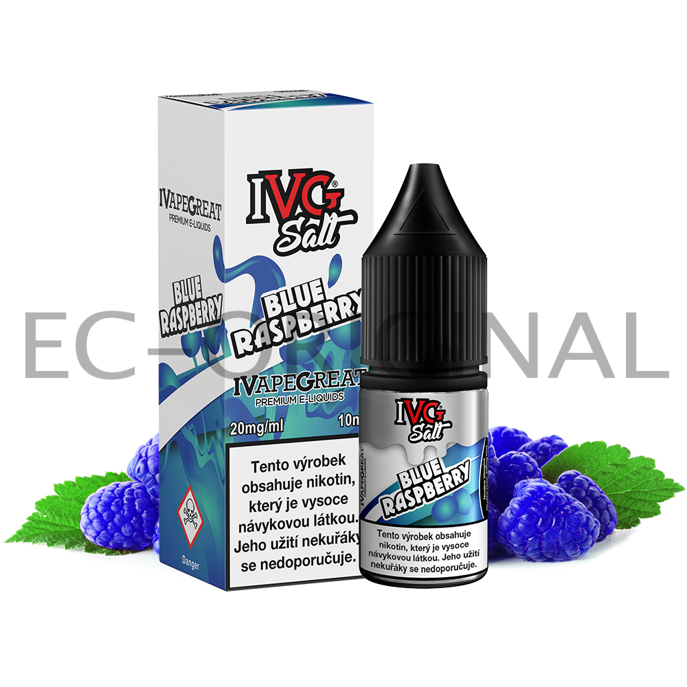 I VG (UK) Modrá malina (Blue Raspberry) - IVG Salt (50PG/50VG) 10ml Množství: 10ml, Množství nikotinu: 20mg