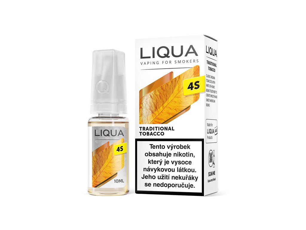 Liqua - Ritchy Traditional Tobacco - LIQUA 4S - 10ml AKCE 3+1 Zdarma ! Množství: 10ml, Množství nikotinu: 18mg