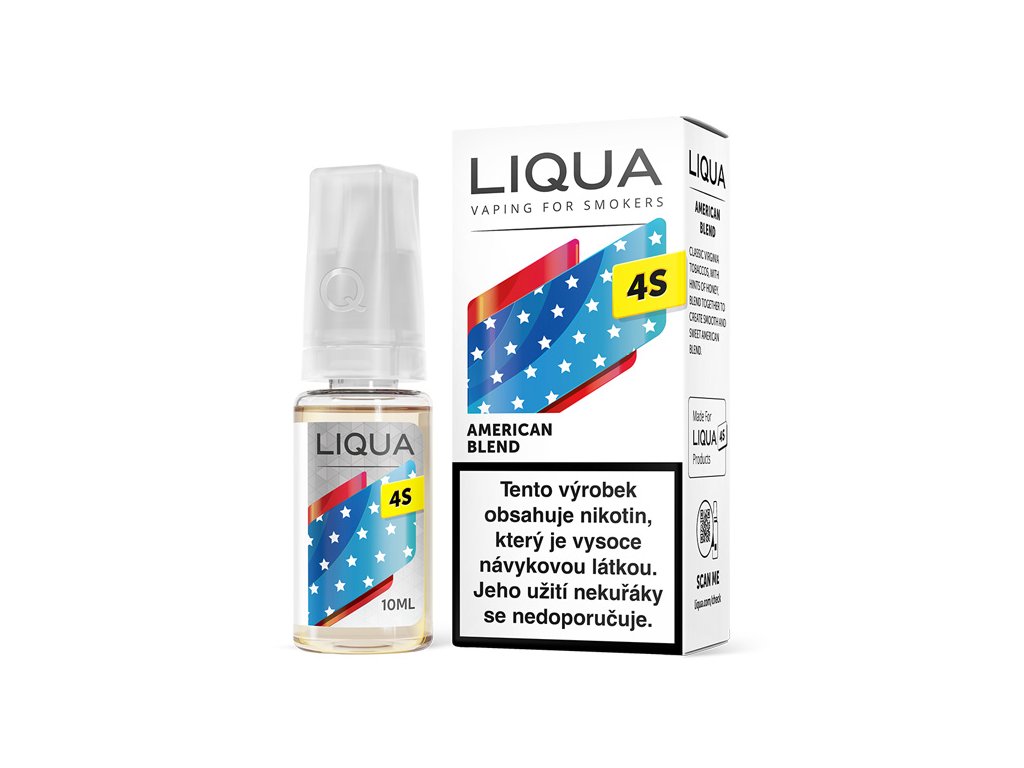 Liqua - Ritchy American Blend - LIQUA 4S - 10ml AKCE 3+1 Zdarma ! Množství: 10ml, Množství nikotinu: 20mg