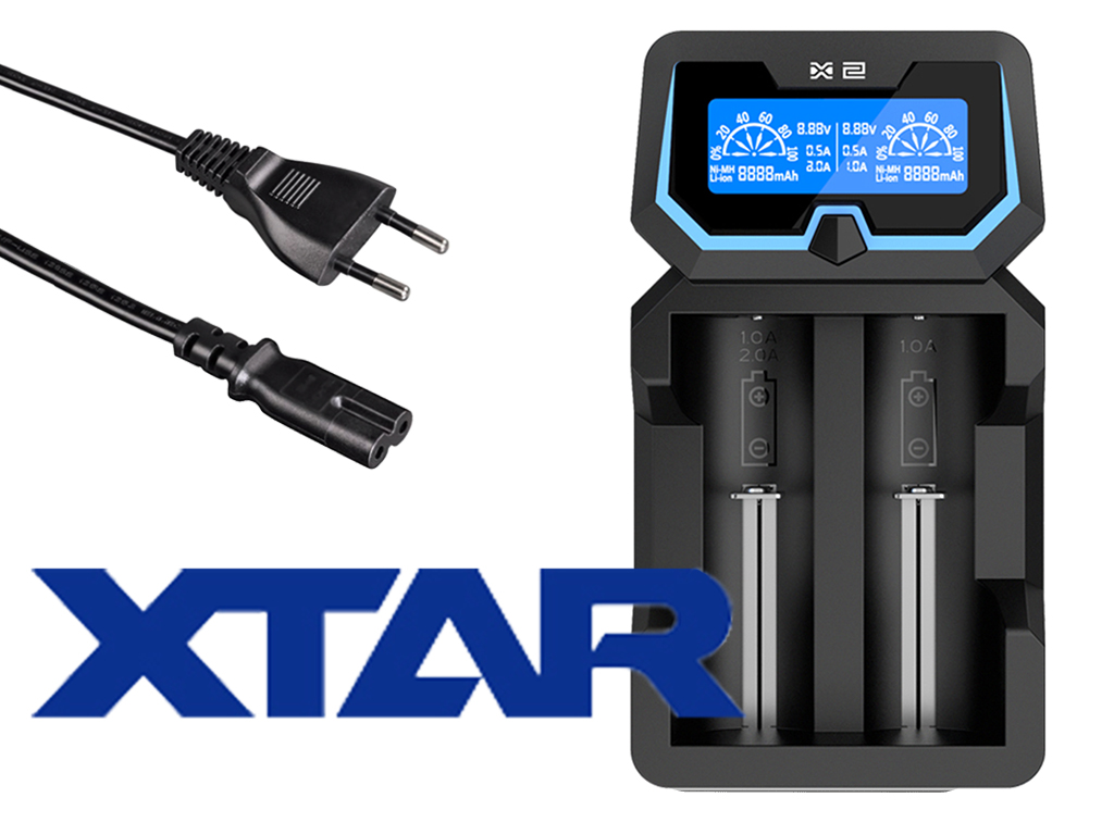 Xtar X2 LCD nabíječka dvouslotová pro Li-Ion/Mn