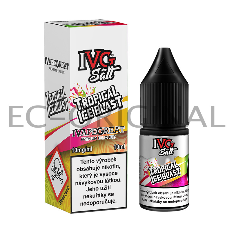 I VG (UK) Ledové tropické ovoce (Tropical Ice Blast) - IVG Salt (50PG/50VG) 10ml Množství: 10ml, Množství nikotinu: 20mg