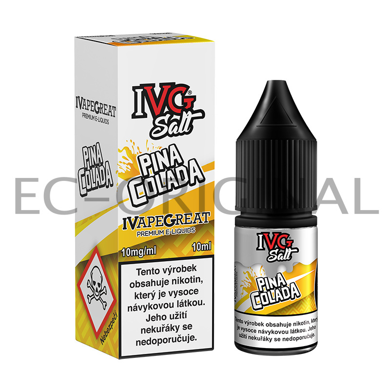 I VG (UK) Pina Colada - IVG Salt (50PG/50VG) 10ml Množství: 10ml, Množství nikotinu: 20mg